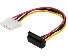 SAVIO AK-42 Maitinimo kabelis / adapteris Molex 4pin F-SATA 15pin F kampinis, 10 vnt.