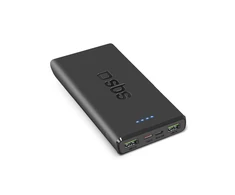 SBS 10,000 mAh power bank su 20W Power Delivery technology juodos spalvos