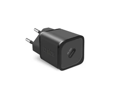 SBS TETRGAN1C20K 20W GaN USB-C laidinis įkroviklis su Power Delivery – juodos spalvos