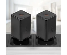 SBS TETRGAN1C45W 45W GaN USB-C laidinis įkroviklis su Power Delivery – juodos spalvos