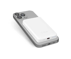 SBS 5000 mAh belaidis magnetic Power Bank baltos spalvos