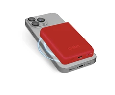 SBS 5000 mAh belaidis magnetic Power Bank raudonos spalvos