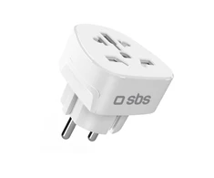 SBS Shucko/EU Travel Adapteris - Universal - Baltas