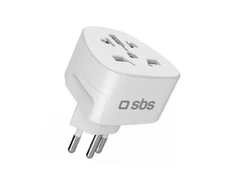 SBS CH Travel Adapteris - Universal - Baltas
