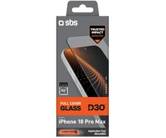 SBS D3O Full Cover Glass for iPhone 18 Pro Max with Applicator