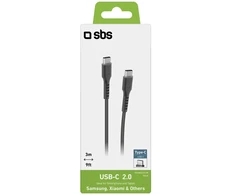 SBS Duomenų ir įkrovimo laidas duomenų perdavimui ir įkrovimui | USB-C | 3 m