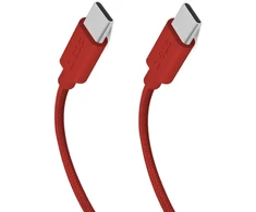SBS duomenų perdavimo ir įkrovimo kabelis | USB-C į USB-C | 1,5 m | raudonas