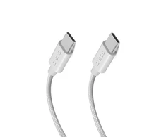 SBS TECABLETISSUETCC2G kabelis 2 x USB-C 2m 60W with Power Delivery – pilkos spalvos