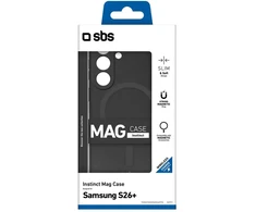 SBS Instinct Mag dėklas, skirtas „Samsung Galaxy S26 Plus“, suderinamas su „MagSafe“ – juodas