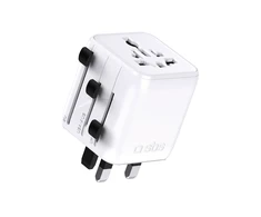 SBS TEADAPTUNI universal travel adapter - baltas