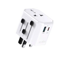 SBS TEADAPTUSBTCUNI USB-C USB-A universalus kelioninis adapteris - Baltos