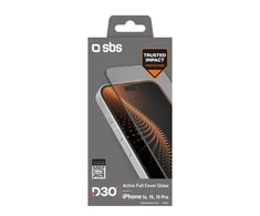 SBS Apsauginis stiklas D3O su rėmeliu Apple iPhone 16 / iPhone 15