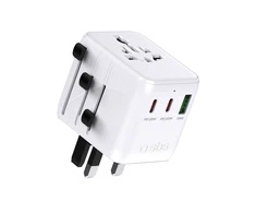 SBS Travel Adapteris 2xUSB-C 1xUSB-A Universal - Baltas