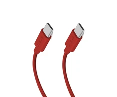 SBS TECABLETISSUETCCR USB-C – USB-C 1.5m 60W pintas kabelis – raudonos spalvos