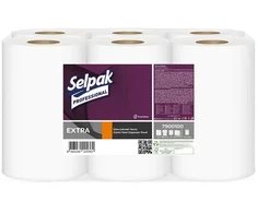 Selpak Professional Popieriniai rankšluosčiai SELPAK PRO Extra Center Feed dozatoriams, 1 sluoksnio, 250 m