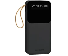 SENDEM P402 external battery (powerbank) | 20000 mAh | 12W | USB-C, Lightning, Micro USB, USB-A | juodas