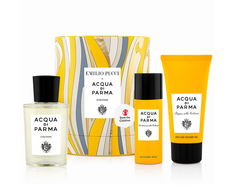 Set Acqua di Parma: Blu Mediterraneo Arancia di Capri Eau De Toilette Unisex, 75 ml + Blu Mediterraneo Arancia di Capri Losjonas kūnui All Over The Body, 50 ml + Blu Mediterraneo Arancia di Capri Cleansing Dušo želė For All Skin Types, 40 ml