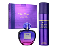 Antonio Banderas Her Secret Desire rinkinys moterims (EDT, 80 ml + purškiamas dezodorantas, 150 ml)