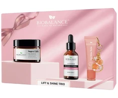 Set Bio Balance: Super Lift Lifting &amp; Anti-Wrinkle Day &amp; Night Kreminis For Face, 50 ml + Collagen-Vitamin C Firming &amp; Brightening Day &amp; Night Serum For Face, 30 ml + Coco Vanilla Hydrating &amp; Volumizing Lūpų balzamas, 10 ml