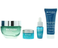 Rinkinys „Biotherm“: „Aquasource Night Spa Hydrating Night Balm For Face“, 20 ml + „Aquasource Hyalu Hyaluronic Acid Hydrating Plumping Day Gel For Face“, 50 ml + „Life Plankton Anti-Ageing Morning &amp; Evening Paakių kremas“, 5 ml + „Life Plankton Eliksyras Regenerating Day &amp; N“