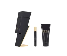 Rinkinys Carolina Herrera: „Bad Boy“ tualetinis vanduo vyrams, 100 ml + „Bad Boy“ tualetinis vanduo vyrams, 10 ml + „Bad Boy“ dušo želė visiems odos tipams, 100 ml