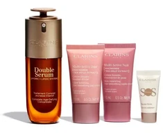 „Clarins Double Serums“ – kompleksinis, senėjimą stabdantis koncentratas