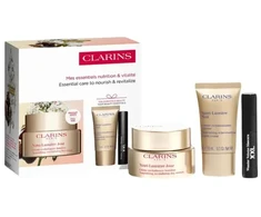 Set Clarins: Extra-Firming, Anti-Ageing, Day, Kreminis, For Face, 50 ml + Extra-Firming, Hydrating, Kreminis, For Neck &amp; Decollete, 15 ml + Wonder Volume, Volumising, Blakstienų tušas, Juodas, 3 ml *Miniature