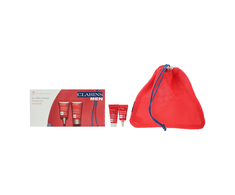 Clarins Set : Men Raudona Ginseng Revitalizing Day &amp; Night Gel For Face 2 ml *Sample + Men Energising Eye Gel 3 ml For Men