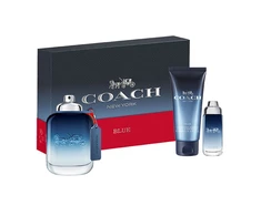 Set Coach: Mėlyna Eau De Toilette For Men, 100 ml + Mėlyna Eau De Toilette For Men, 15 ml + Mėlyna Dušo želė Beard &amp; Hair, 100 ml