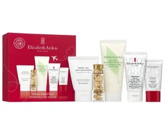 Elizabeth Arden rinkinys: Baltas Tea Skin Solutions, valomasis, valomasis kremas, 50 ml + Advanced Ceramide, maitinamosios ir atkuriamosios serumo kapsulės veidui, 14 vnt. + Žalias Tea - Honey Drops, drėkinamasis kūno kremas, 100 ml + Eight Hour, intensyvaus drėkinimo dieninis kremas veidui, SPF 15, 50 ml + Eight Hour Skin Protectant, drėkinamasis dieninis kremas veidui, 30 ml