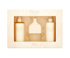 Set Fcuk: Friction Eau De Parfum For Women, 100 ml + Friction Hydrates Losjonas kūnui, 250 ml + Friction Scented Purškiklis For Women, 250 ml