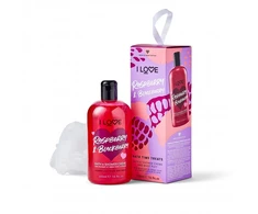 Set I Love: Raspberry &amp; Blackberry Hydrating Dušo želė For All Skin Types, 500 ml + I Love Body Sponge