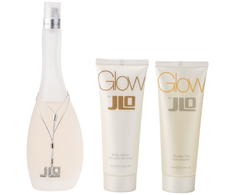 Set Jennifer Lopez: Glow Eau De Toilette For Women, 50 ml + Glow Hydrating Losjonas kūnui, 75 ml + Glow Hydrate Dušo želė All Skin Types, 75 ml