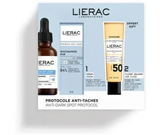 Set Lierac: Protocole Anti-Dark Spots Serum For Face, 30 ml + Sunissime The Sun Velvety Fluid For Face SPF50+, 25 ml