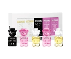 Set Moschino: Toy 2 Bubble Gum Eau De Parfum Unisex, 2 vnt., 5 ml + Toy 2 Eau De Parfum Unisex, 2 vnt., 5 ml + Toy Boy Eau De Parfum Unisex, 5 ml