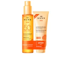 Set Nuxe: Sun, Anti-Ageing, Tanning Oil, SPF 50, 150 ml + Sun, Apsauga nuo saulės, After-Sun Lotion, 100 ml