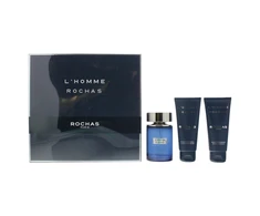 Set Rochas: L'Homme Rochas Eau De Toilette For Men, 100 ml + L'Homme Rochas Hydrating Dušo želė All Skin Types, 100 ml + L'Homme Rochas Hydrating After-Shave Balm, 100 ml