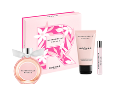 Set Rochas: Mademoiselle Rochas Eau De Parfum For Women 7.5 ml + Mademoiselle Rochas Eau De Parfum For Women, 50 ml + Mademoiselle Rochas Losjonas kūnui All Over The Body, 50 ml