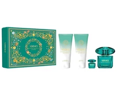 Set Versace: Crystal Emerald, Eau De Parfum, For Women, 90 ml + Crystal Emerald, Eau De Parfum, For Women, 5 ml *Miniature + Crystal Emerald, Hydrating, Losjonas kūnui, 100 ml + Crystal Emerald, Dušo želė, 100 ml
