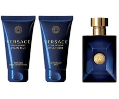Versace Dylan Mėlyna Pour Homme Giftset rinkinys vyrams (EDT, 50 ml + dušo želė, 50 ml + balzamas po skutimosi, 50 ml)