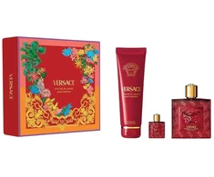 Versace Eros Flame rinkinys vyrams (EDP, 100 ml + EDP, 5 ml + dušo želė,150 ml)