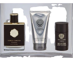 Set Vince Camuto: Terra Extreme Eau De Toilette For Men, 100 ml + Terra Extreme Anti-Perspirant Dezodorantas Stick For Men, 71 g + Terra Extreme Dušo želė &amp; Šampūnas 2-In-1, 150 ml