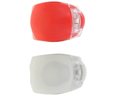 Telforceone Setty bike lamps silicone set front baltas + rear red LR-01