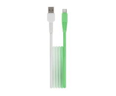 Telforceone Setty cable USB - USB-C 1,5 m 3A KGA-C-1.5320 mint-baltas gradient