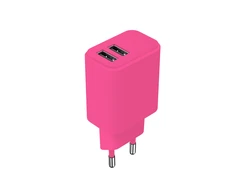 Telforceone Setty charger 2x USB 2,4A LSIM-AA-126 pink