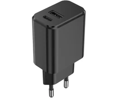 Maxlife "Setty" įkroviklis 1x USB + USB-C 3A 20W, juodas