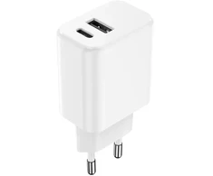 Maxlife "Setty" įkroviklis 1x USB + USB-C 3A 20W baltos spalvos