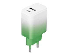 Telforceone Setty charger USB + USB-C 20W LSIG-AC-20 mint-baltas gradient