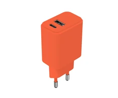 Telforceone Setty charger USB + USB-C 20W LSIM-AC-2010 oranžinis