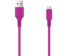 Telforceone Setty kabelis USB-microUSB 1,0 m 2A purpurinė